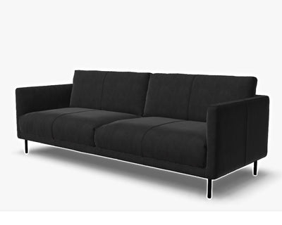 Sofa freistil 133 Rolf Benz Leder schwarz