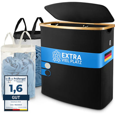 Wäschekorb schwarz 140 l