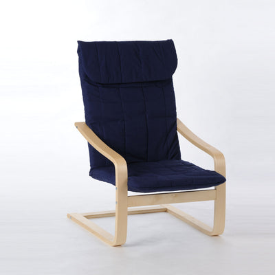 Schwingsessel Siesta Birke Schichtholz Bezug blau