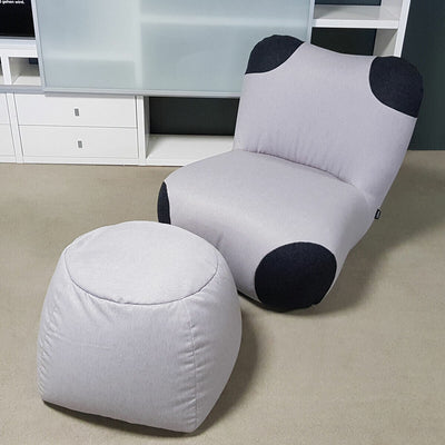 Sessel mit Hocker ROLF BENZ freistil 171 signalgrau schwarz