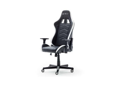 Gamingsessel McRACING weiß schwarz LED