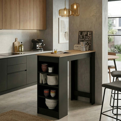 Bartisch Black Sonoma Eiche schwarz